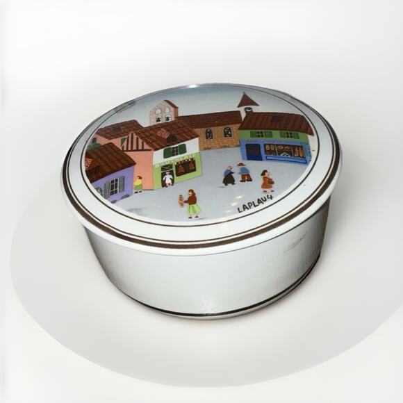 Villeroy & Boch Porcelain Naif Village Stores, Trinket Jewelry Box With Lid 4 In - Picture 2 of 4